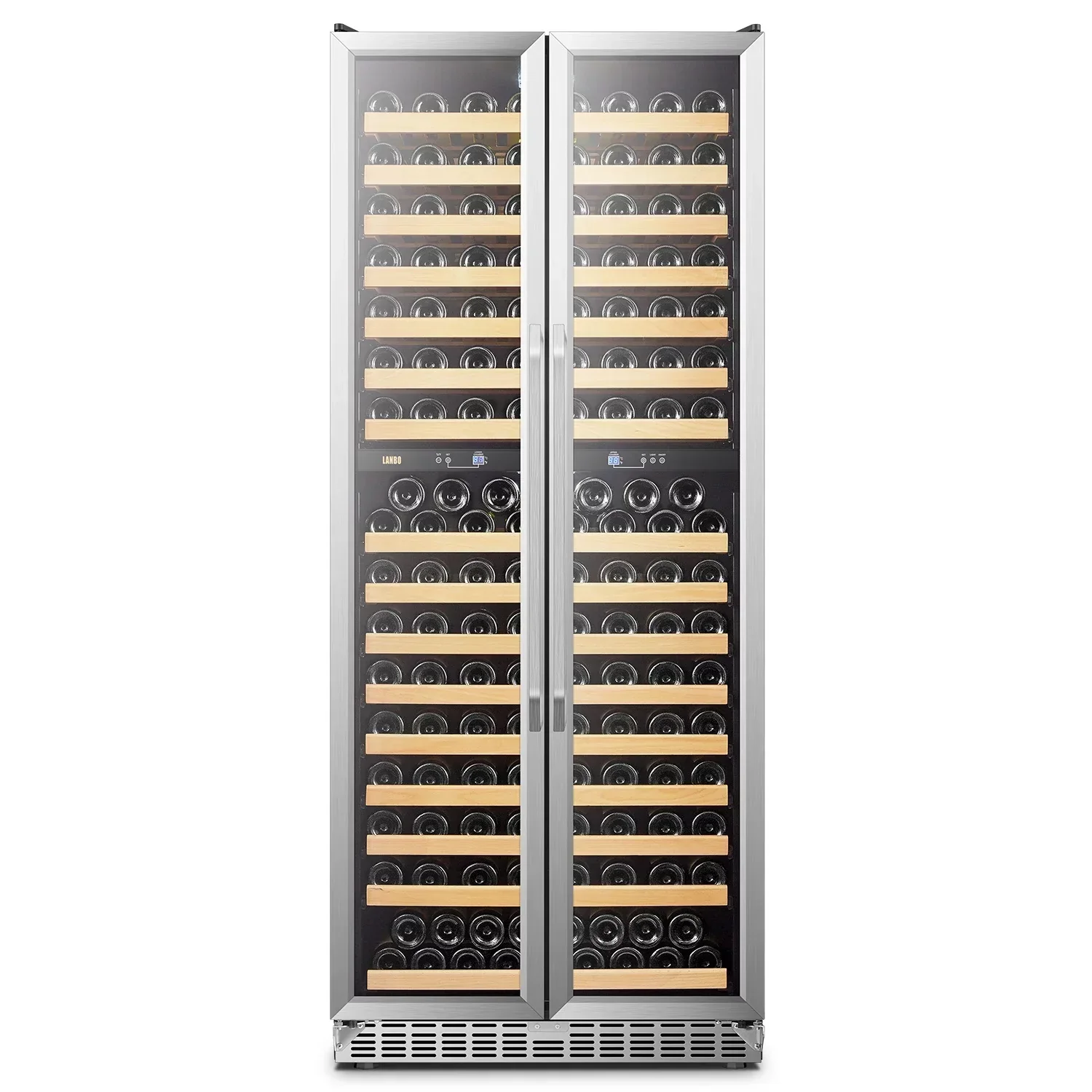 Lanbo 32 Inch 287 Bottle Dual Zone Compressor Freestanding Wine Refrigerator - LW328DD