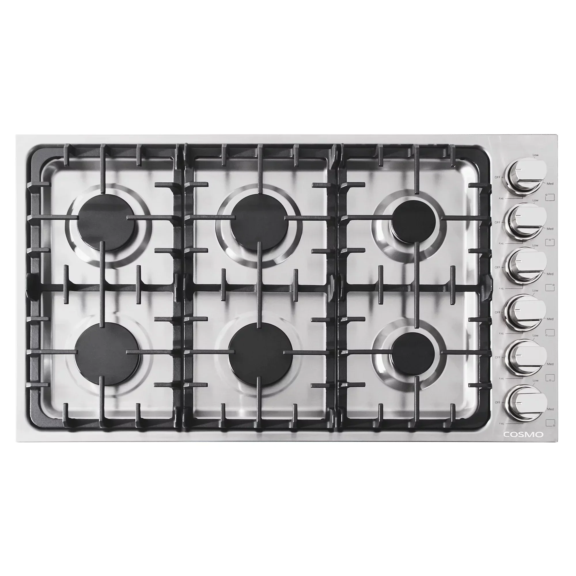 4-Piece Kitchen Appliance Package - 36 in Gas Cooktop, 24 in Electric Wall Oven, 24 in Microwave Drawer, Energy Star French Door Refrigerator - Image 2