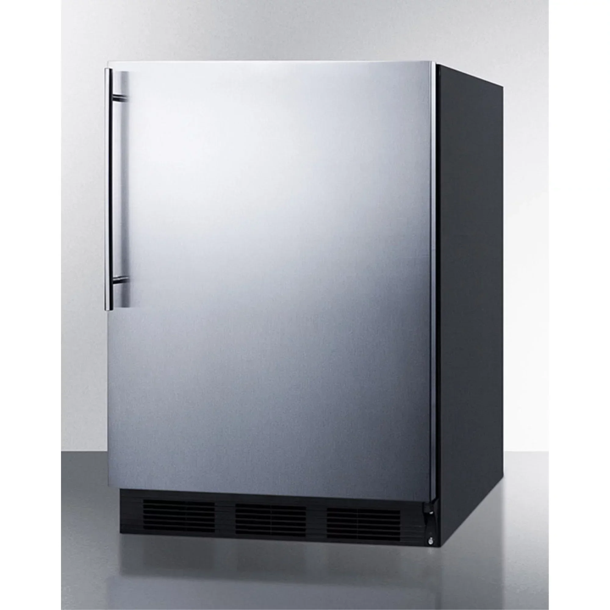 ADA Compliant Built-In Undercounter All-Refrigerator, 32 in Height, 5.5 cu. ft., Stainless Steel Wrapped Door, Black Cabinet - Image 2