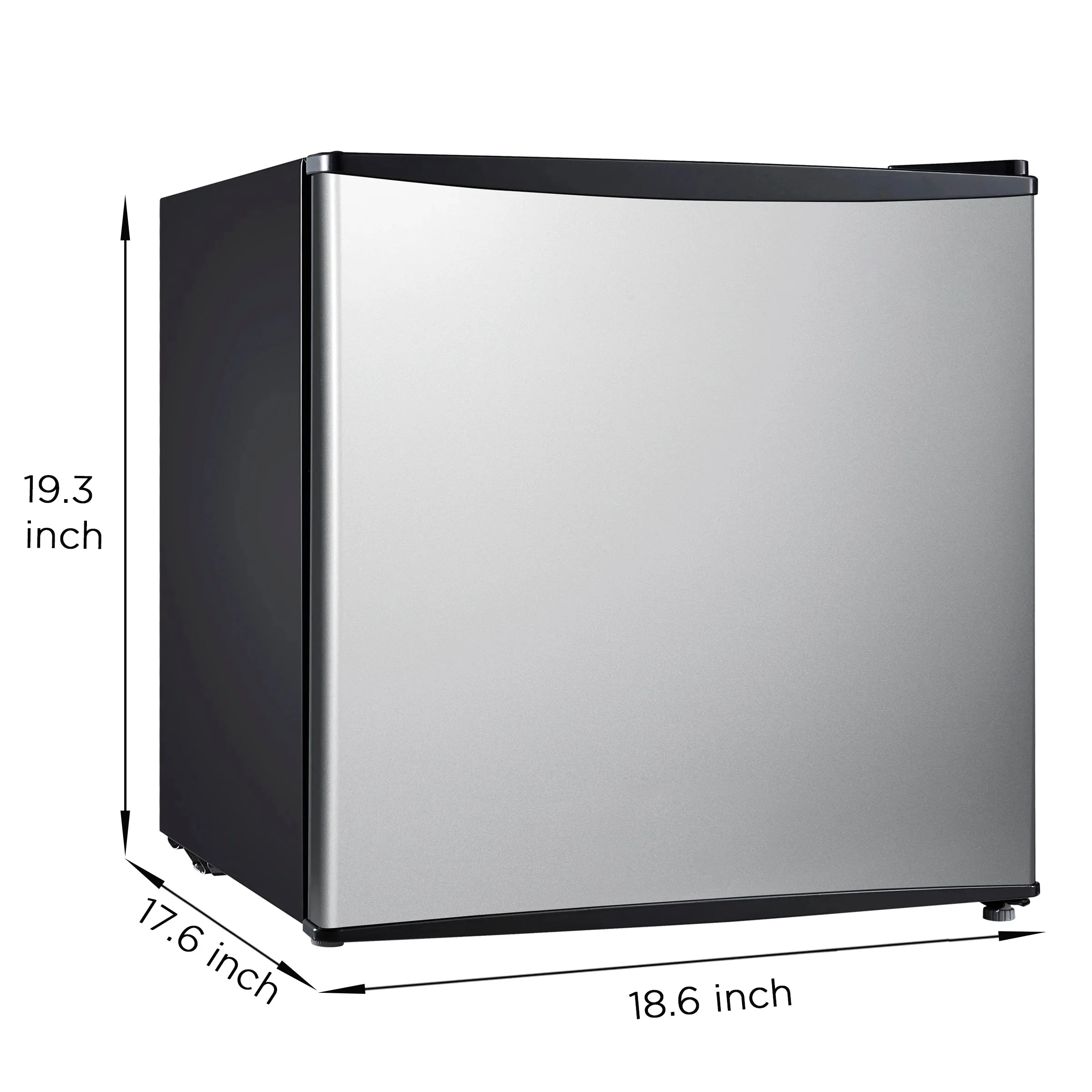 Mainstays 1.7 Cu. Ft. Single Door Mini Refrigerator, Stainless Steel Look - Image 7
