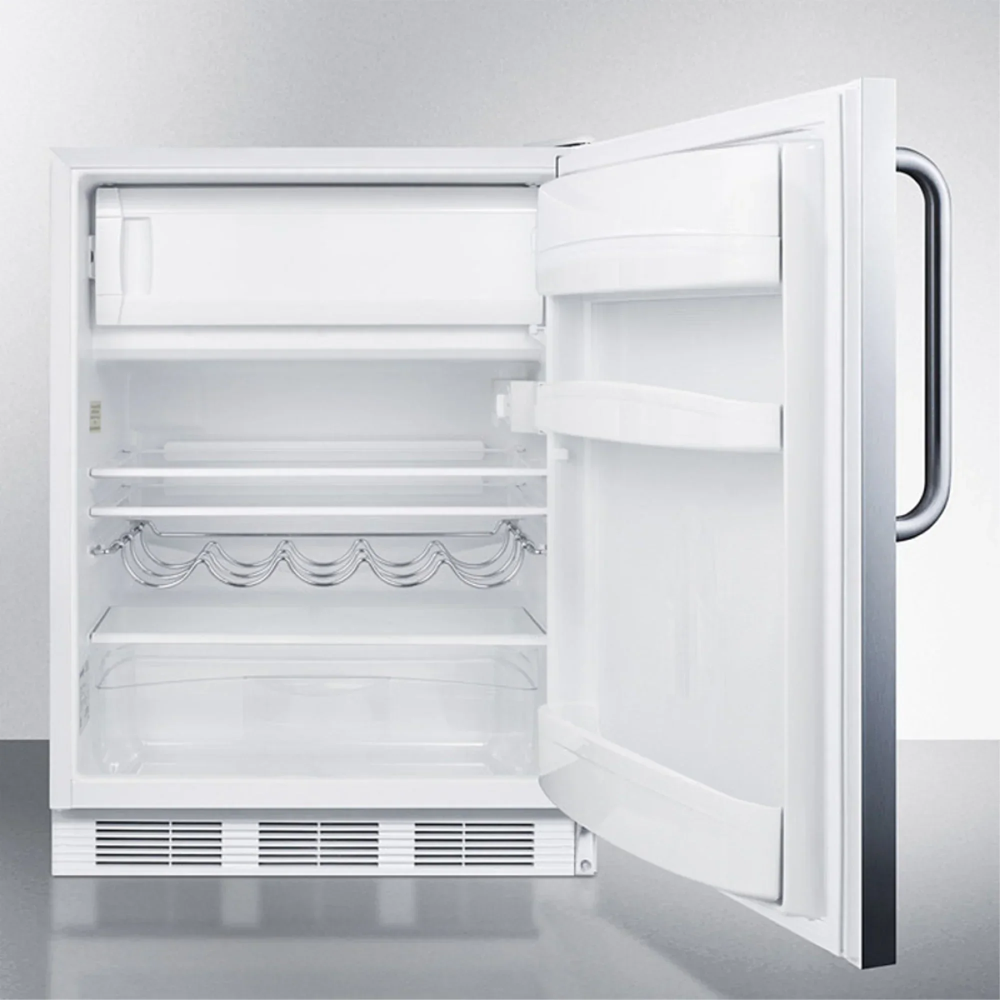 ADA Compliant Built-In Undercounter Refrigerator-Freezer, 5.1 cu.ft., 24 in, Stainless Steel Door - Image 3