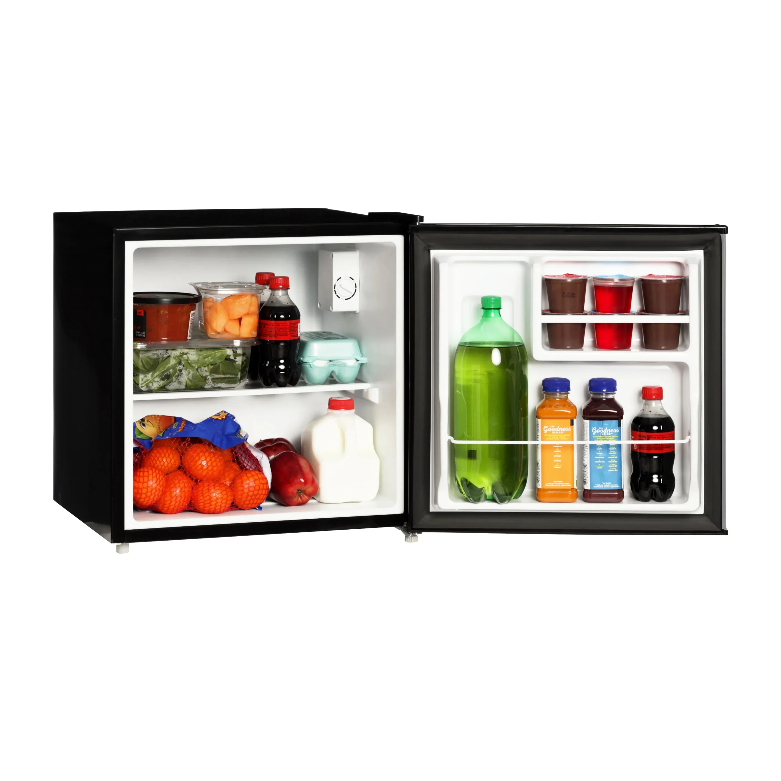 Mainstays 1.7 Cu. Ft. Single Door Mini Refrigerator, Stainless Steel Look - Image 3