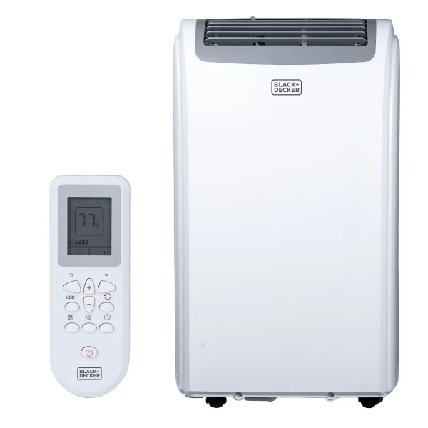 BLACK+DECKER Portable Air Conditioner 14,000-BTU 3-Speed 1,250-Watt With Remote - BPP10WTB